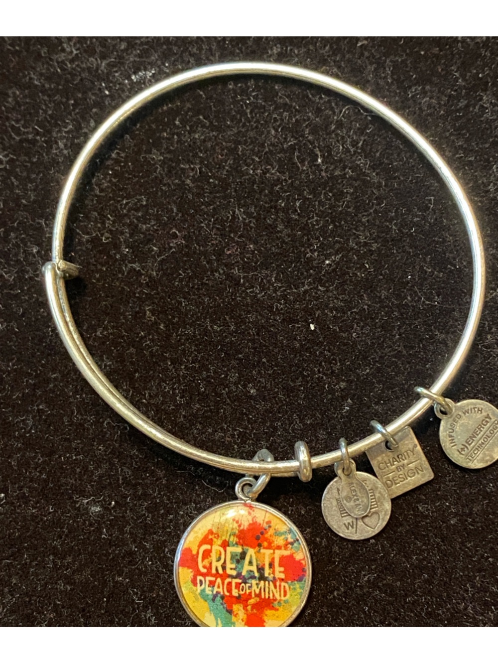 ALEX AND ANI , Create Peace of Mind Multicolor Charm Bangle Preloved